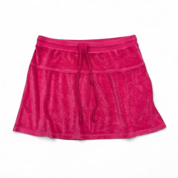 Vintage Old Navy Y2K Mini Skirt‎ Terry Hot Pink Low Waisted Small - Picture 1 of 4